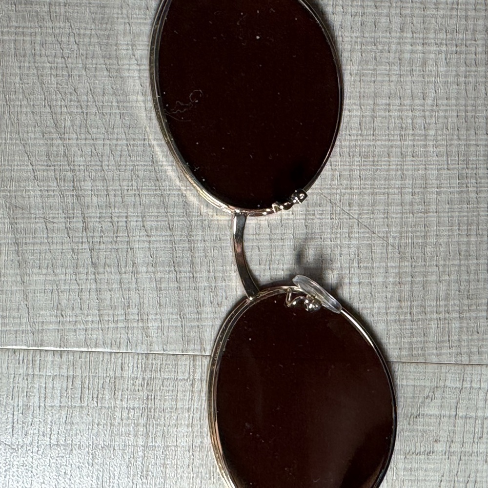Miu Miu Gold Frame Brown Lens Round Sunglasses - Picture 5 of 8